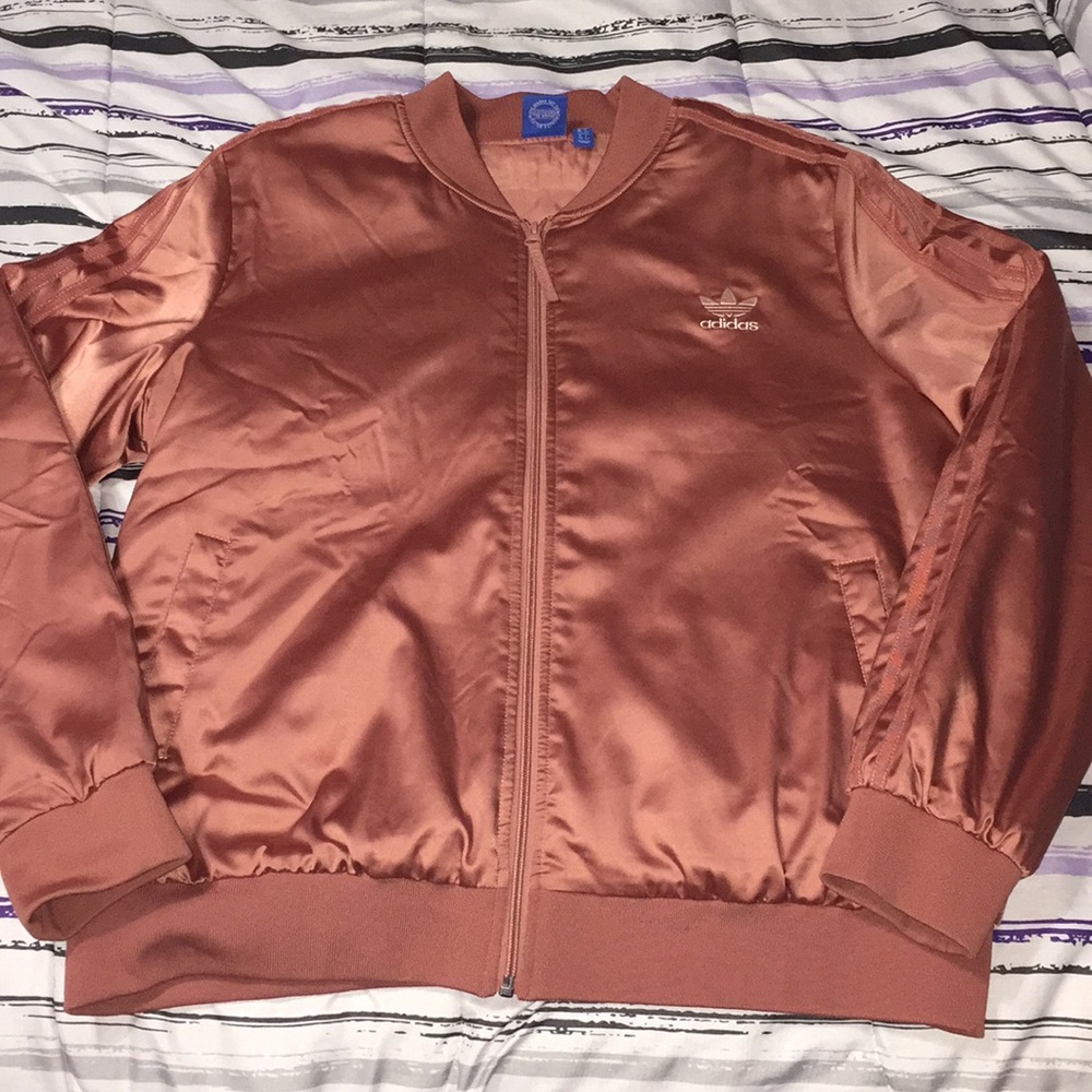 ROSE GOLD ADIDAS ORIGINALS BOMBER JACKET